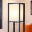 Maxwell 63 in. 3-Shelf Modern USB and Wireless Charging LED Floor Lamp with Fabric Square Shade-64497595