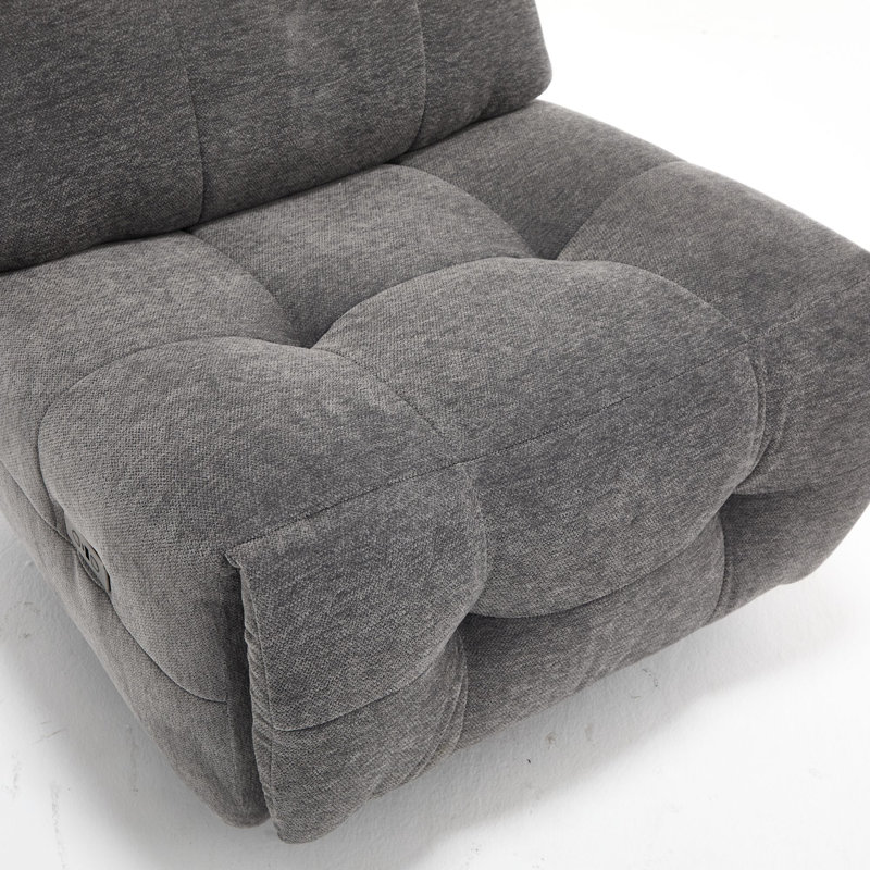 Fauteuil inclinable manuel pivotant et oscillant de 33,1 po de largeur, Gris