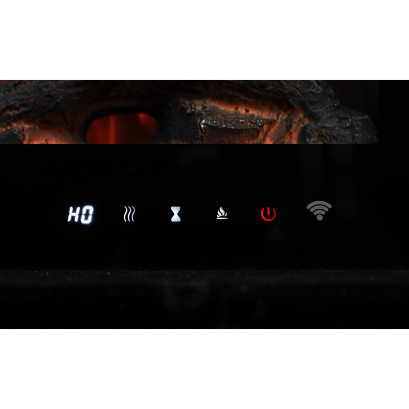 Vibrance 50" Recessed or Wall Mounted Electric Fireplace Heater, Multi-Flame Colours, Voice Assistant Compatible - Crystals Only