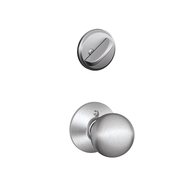 Orbit Interior Knob Set (Exterior Portion Sold Separately), Satin Chrome