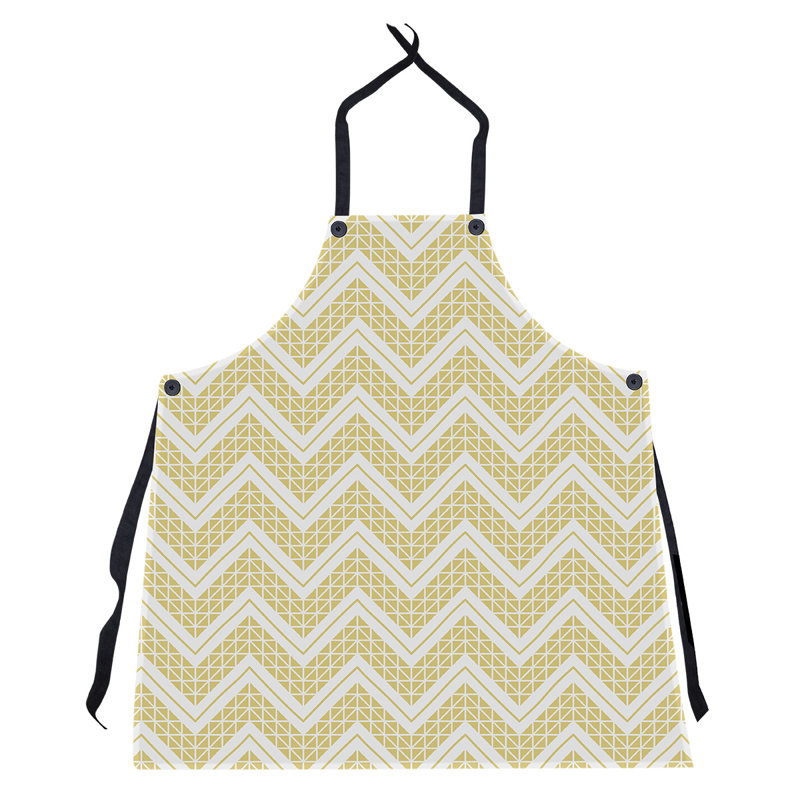 Stephenie Bib Apron, Light Yellow/White
