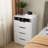 Small Make Up Vanity Set with Flip-Top Mirror, 3 Drawers, Cushioned Tool-1550042170