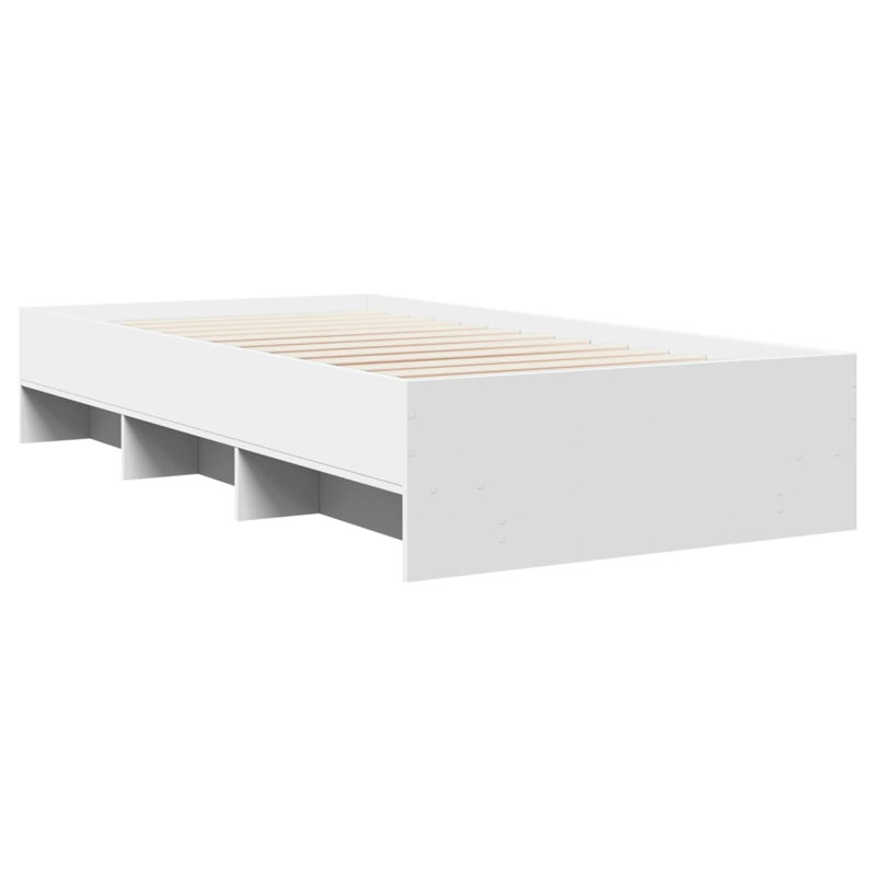 Ashwika Storage Bed, White, 35cm H x 203cm W x 103cm D