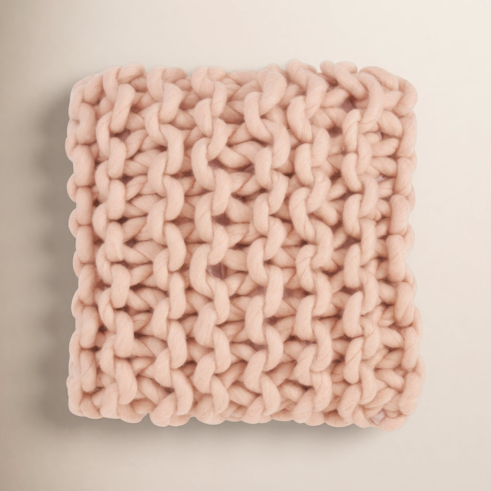 Zayn Wool Throw Pillow, Pink, Cover Only