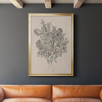 "Floral Bouquet II", reproduction encadrée de qualité supérieure - prête à être accrochée