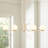 Alegria 4-Light Dimmable Kitchen Island Linear Chandelier White Bubble-223580925