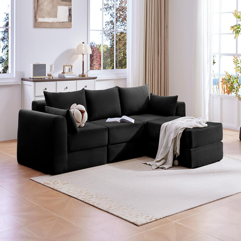 Modular Sectional Sofa (Black)