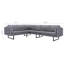 Ivy Bronx Corner Sofa Brown Fabric-1111006703