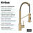 KRAUS Bolden Commercial Style 2-Function Single Handle Pull Down Kitchen Faucet-99355390