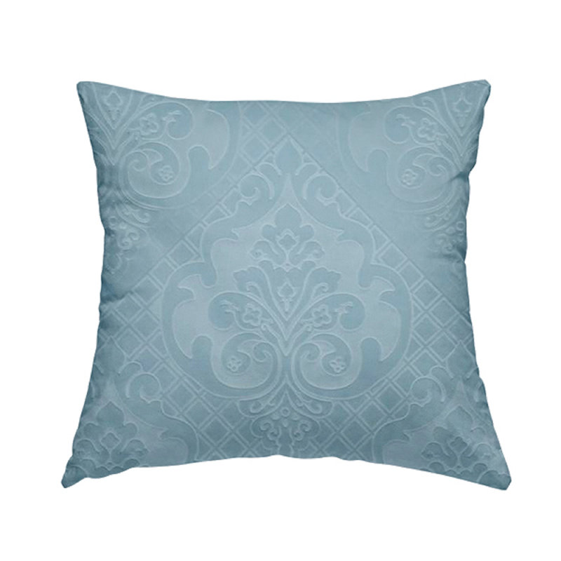 Karol Rectangular Cushion, Sky Blue