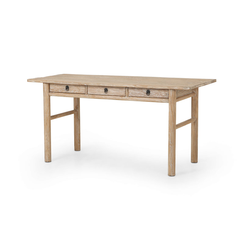 Bureau en bois massif Hepsibah, Naturel
