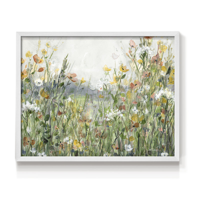 Woodland Meadow -Framed Print - Restickable, 22" H x 28" W, White