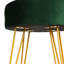 Harbour Housewares - Round Velvet Footstool - Gold Hairpin Legs-66351791-66351792