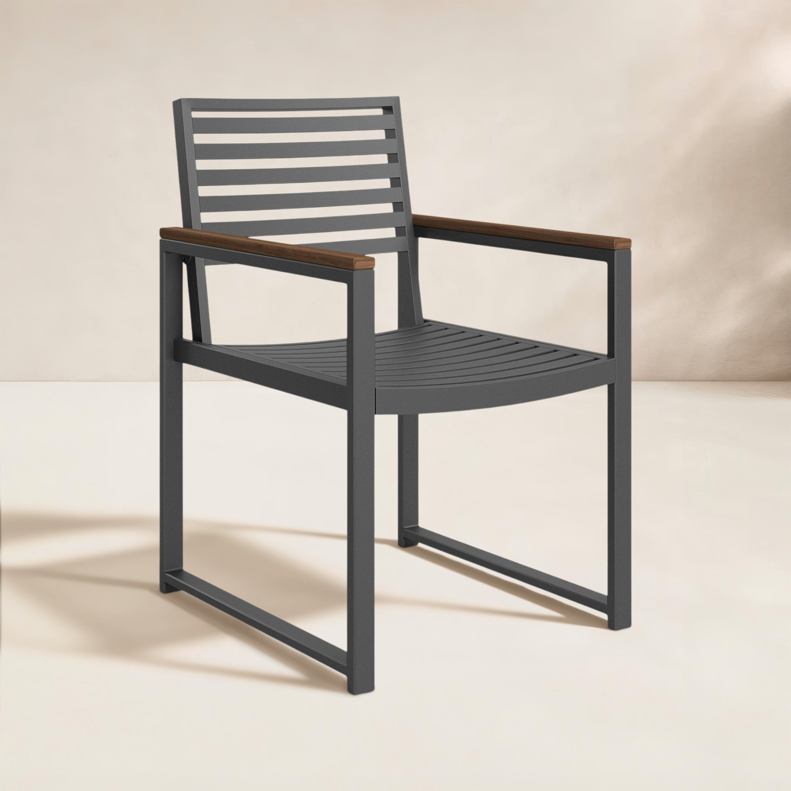 Townsend Outdoor Patio Dining Armchair, Brown