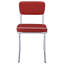 Chaises d'appoint rembourrées rouges (paire) - cadre de détail, siège en mousse, salle à manger moderne décorée 2 pièces