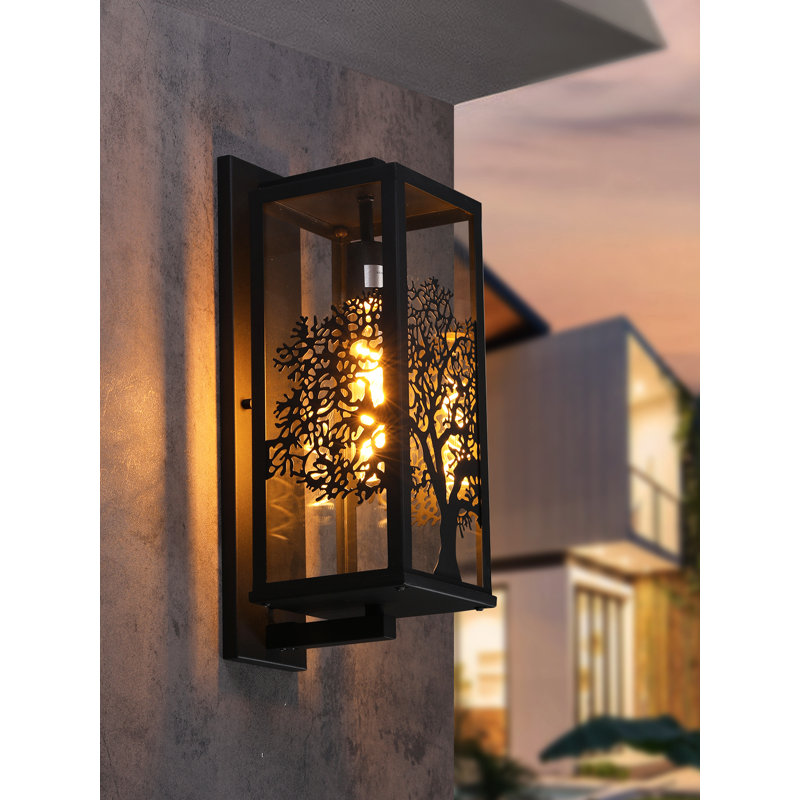 18 Inch Large Outdoor Wall Lights, Cottage Exterior Wall Sconce, Max 60W E26 Base