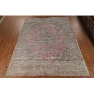 Handmade Pink Floral Traditional Area Rug 10x12