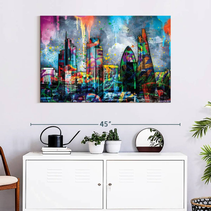 London CBD Paint Splash, H 26 po x l 39 po x P 1,25 po