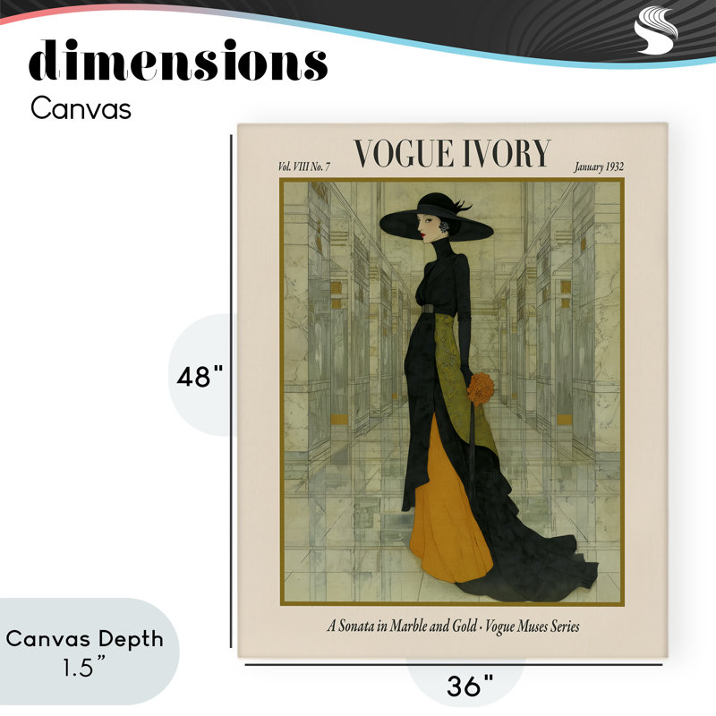 Toile de magazine Ivory Hall, design par A Barefoot Stylist, H 48 po x l 36 po