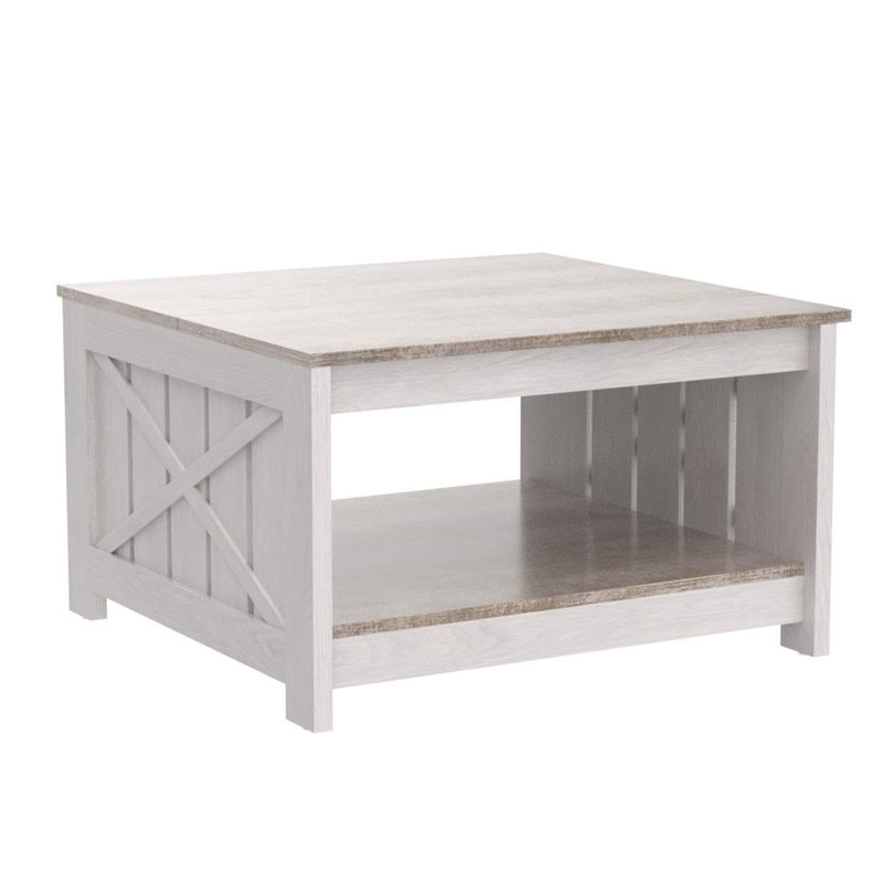 Canizales Coffee Table with Storage, Grey Wash