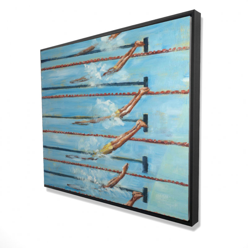 Olympic Swimmers Print On Canvas