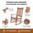 Emjay Porch Rocking Chair Set With Modern Side Table-203370176
