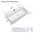 21" x 12" Wall Mount Bathroom Sink White Ceramic Rectangular Floating Vessel Sink with Overflow-125360020-125360023