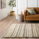 Evana Handmade Striped Cream/Gray/Brown Area Rug