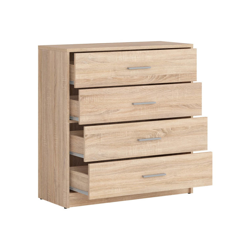 4 - Drawer Rectangle Accent Chest, Oak Sonoma