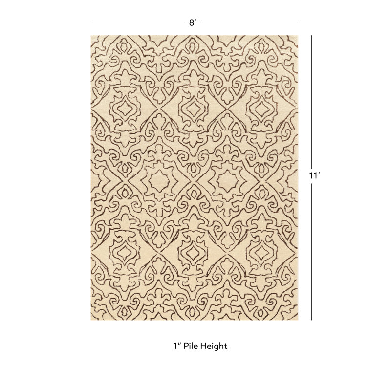Abattoirs Wool Abstract Indoor Rug, Rectangle 8' x 11'