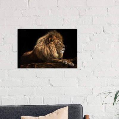 Golden Lion by David Stribbling - Wrapped Canvas Print