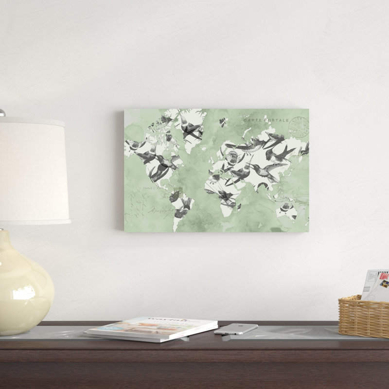 Impression sur toile tendue, "Mouillage des oiseaux" par Jennifer Goldberger, H 12 po x l 18 po x P 1,25 po
