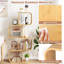 Bibliothèque 2 pièces à 4 niveaux en forme de S avec 4 tablettes d'angle géométriques ouvertes