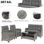 Ensemble de conversation de patio pour 4 personnes avec coussins Amei-824256958