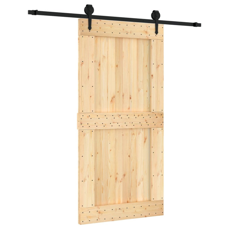 Porte coulissante avec quincaillerie Vidaxl, 39,4 po x 82,7 po