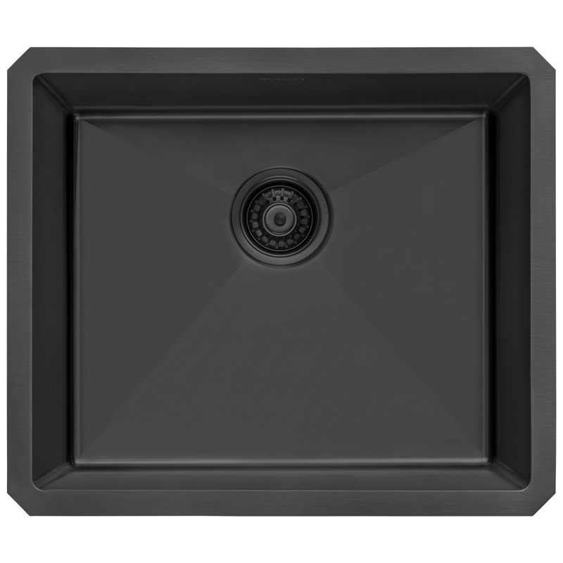 Ruvati 21-inch Stainless Steel Undermount Bar Prep Kitchen Sink, Gunmetal Black