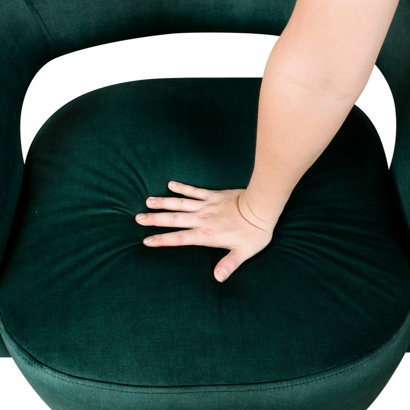 Chaise d'appoint moderne avec structure en velours, en bois massif et en contreplaqué, sièges de maison pivotants de luxe, base