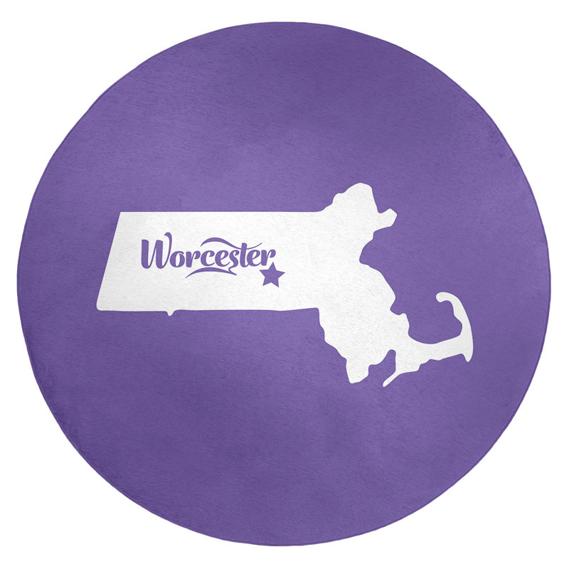 Tapis en poly-chenille worcester massachusetts, Rond 5 pi