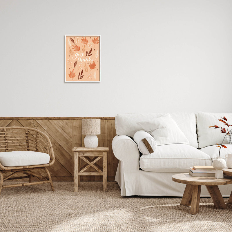 Offrez des feuilles d'automne - 104, H 20 po x l 16 po x P 1,5 po, Giclée encadrée blanc bord de mer