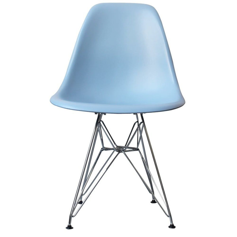 Chaise d'appoint Loie Pays-Bas, Bleu clair, Argent argent, 4
