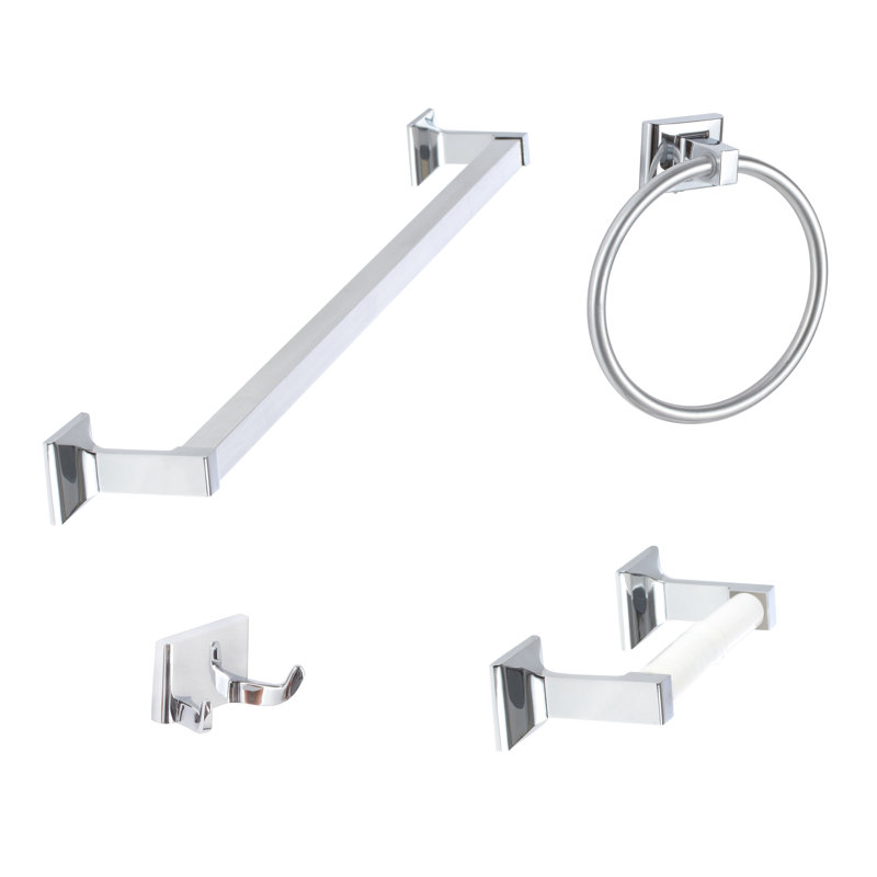 Basic Series Bath Set, Polished Chrome