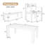 Ensemble repas pour 6 personnes en bois d'acacia avec 4 chaises et 1 banc, ensemble repas 6 pièces avec trou pour parasol-1169262694-1169262693