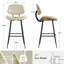  Tabouret de comptoir 26,7 po avec similicuir et bois de noyer-2081816213