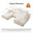 107" W cloud Modular Sectional Sofa With 1 Ottoman, Modern Minimalist Upholstered Couches, Comfort U Shaped Sofa For Living Room, Deep Seat Corner Couch, No Assembly Required-469535307
