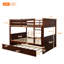 Lit superposé standard avec gigogne en bois massif Abdia par Harriet Bee-950789644