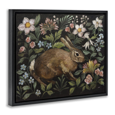 Flora And Fauna Rabbit Floating Frame, design by Julia Purinton
