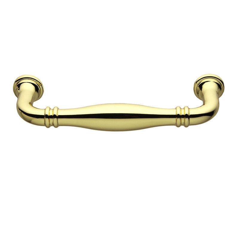 Paris 4" Center to Center Polished Gold Bar Drawer Pull, 4", Polished Gold