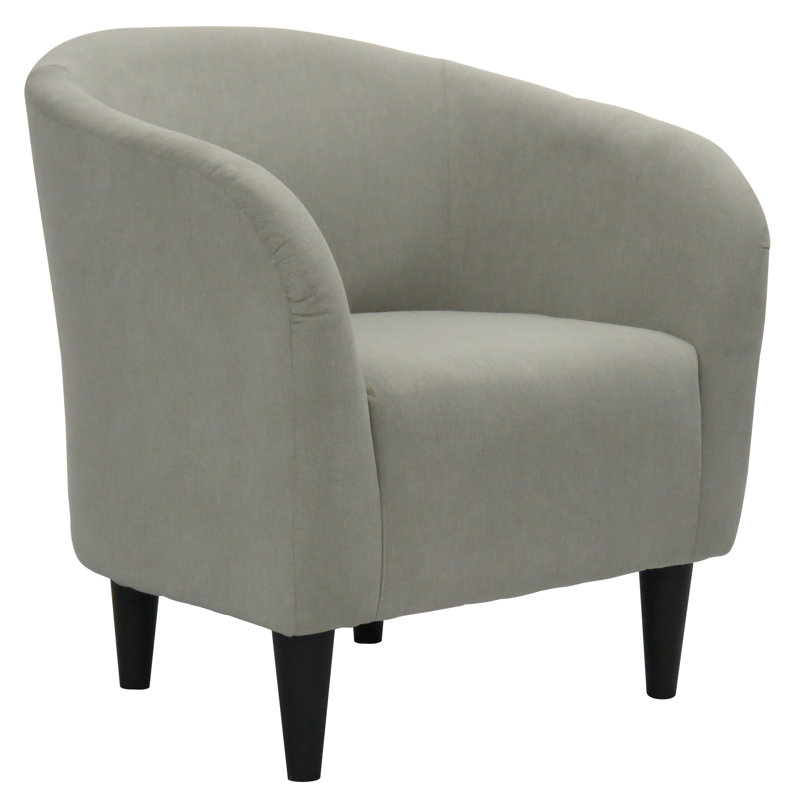 Fauteuil demi-tonneau de 29,50 po de largeur, Toulan en sergé taupe