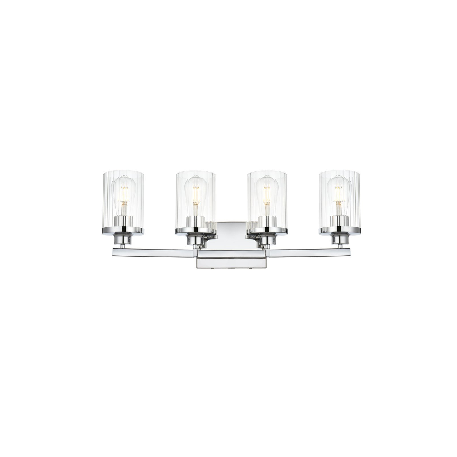 Dariela Dimmable Vanity Light, Chrome, 10" H x 18" W x 18" D, 3 Lights