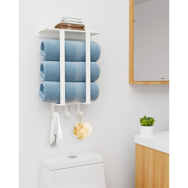 Wall Towel Rack, White